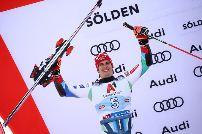 Slovenski alpski smučar Žan Kranjec je 57. sezono svetovnega pokala v alpskem smučanju odprl z drugim mestom. | Foto: Guliverimage