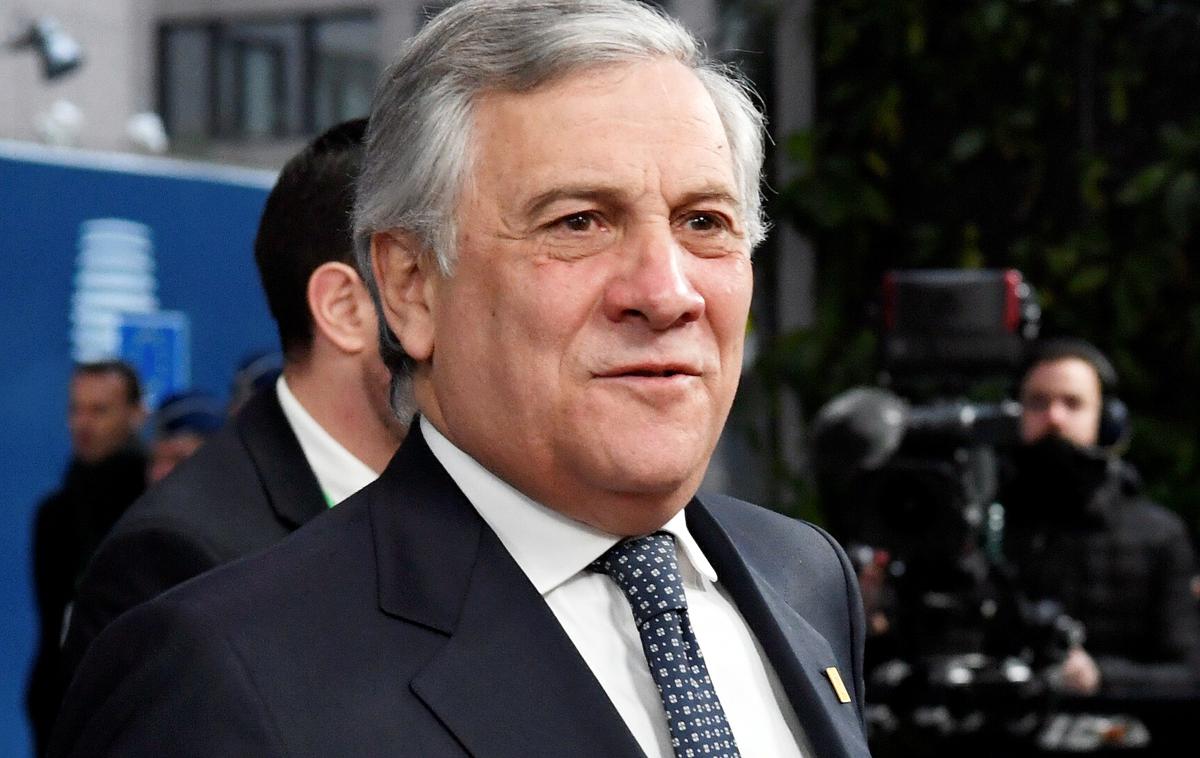 Antonio Tajani | Predsednik Evropskega parlamenta Antonio Tajani je v nedeljo v Bazovici med drugim izjavil: "Naj živi Trst, naj živi italijanska Istra, naj živi italijanska Dalmacija." | Foto Reuters