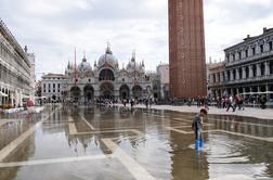 Visoka plima v Benetkah, Trg svetega Marka pod vodo