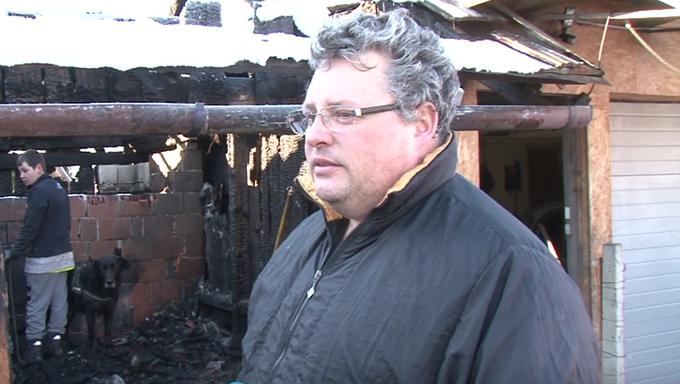 Robert Brus je ob prihodu domov zagledal, kako gori njihova hiša. | Foto: Planet TV