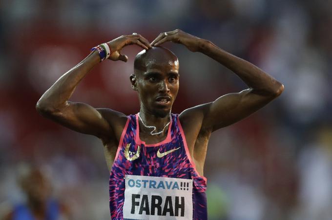 Mo Farah je v Ostravi zmagal v teku na 10.000 metrov, hkrati pa je naznanil, da je to njegova zadnja sezona na stezi. Po letošnji sezoni se bo posvetil cestnim tekom. | Foto: Reuters