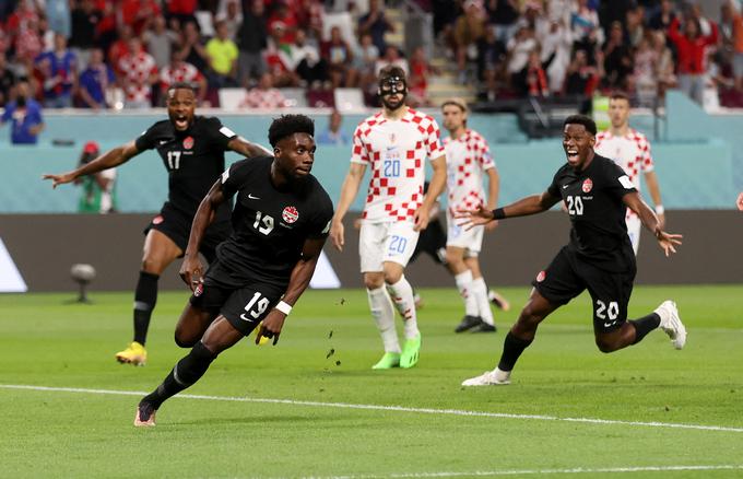 Kanada je v prvem krogu nesrečno izgubila proti Belgiji (0:1), tokrat pa je odlično začela dvoboj proti Hrvaški. | Foto: Reuters
