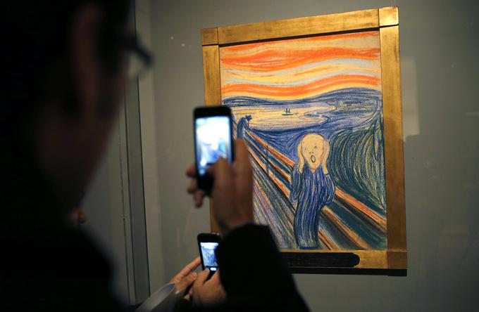 Krik je najbolj znana slika norveškega slikarja Edvarda Muncha. | Foto: Reuters