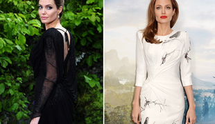 Angelina Jolie: seksi v črnem, elegantna v belem (foto)