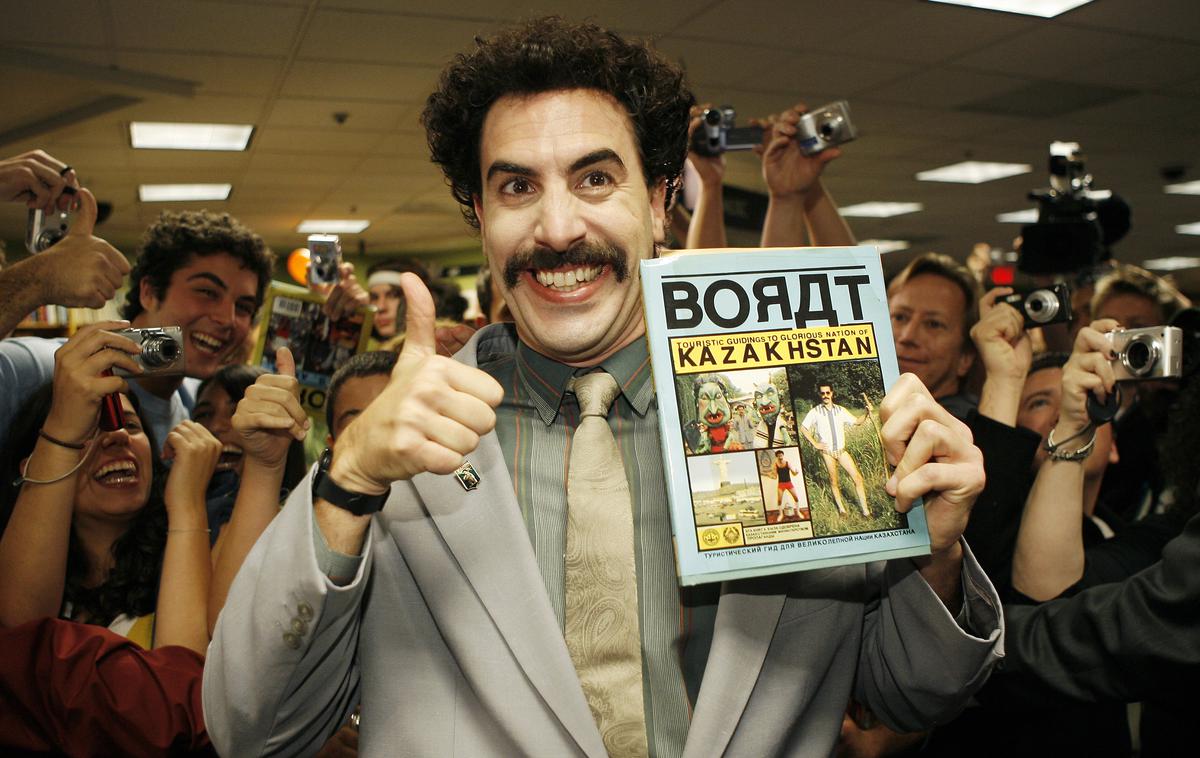 Sacha Baron Cohen Borat | Borat, filmski lik v podobi Sache Barona Cohena, je v zadnjih desetletjih verjetno najbolj znan "Kazahstanec" na svetu. | Foto Getty Images