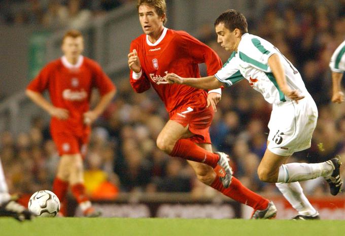 Na znameniti tekmi med Liverpoolom in Olimpijo na Anfieldu oktobra leta 2003. | Foto: Reuters