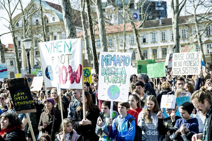 Podnebni štrajk, 15.3.2019 | Mladi s špricanjem šole lahko spremenijo svet, vendar še zdaleč ni tako preprosto, meni Samo Rugelj. | Foto Ana Kovač