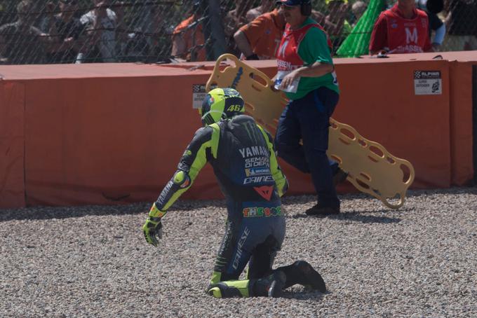 Valentino Rossi je na zadnjih štirih dirkah trikrat odstopil. | Foto: Gulliver/Getty Images