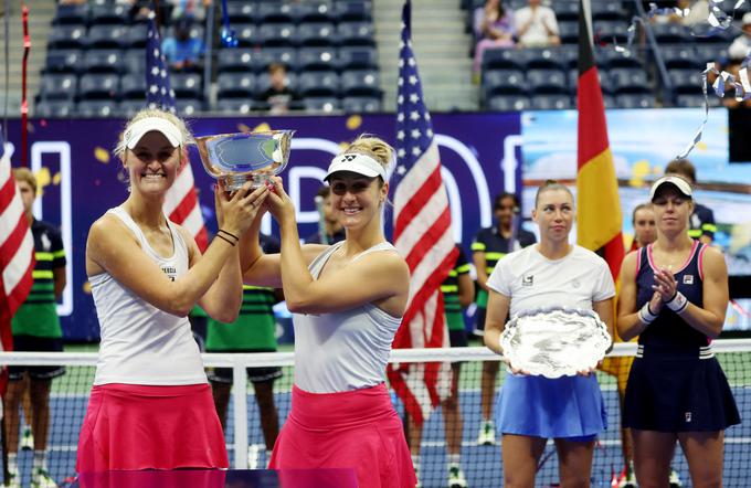 Gabriela Dabrowski in Erin Routliffe sta zmagovalki OP ZDA. | Foto: Reuters