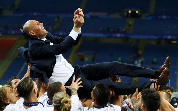 Zinedine Zidane je leta 2000 ligo prvakov osvojil kot igralec Reala, 16 let pozneje pa še kot trener.  | Foto: 