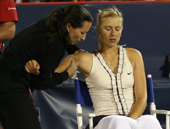 Marija Šarapova je imela v svoji karieri veliko težav z ramo. | Foto: Gulliver/Getty Images