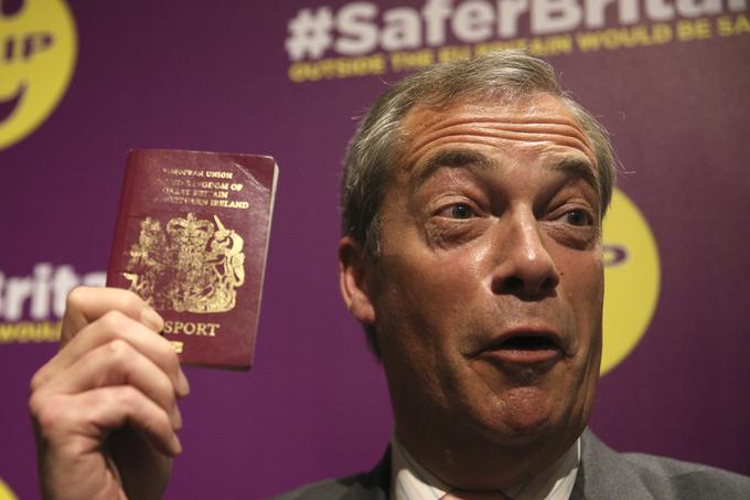 Eden od najbolj gorečih zagovornikov brexita in vodja evroskeptične stranke UKIP (UK Independence Party) Nigel Farage je hkrati tudi evroposlanec in tako na bruseljskih plačnih seznamih. | Foto: Srdjan Cvjetović