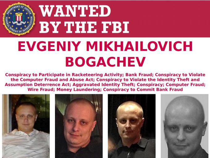 Tiralica, ki jo je za Evgenijem Mihajlovičem Bogačevom leta 2015 razpisala obveščevalna agencija FBI. Klik na fotografijo za povezavo do polne tiralice. | Foto: FBI
