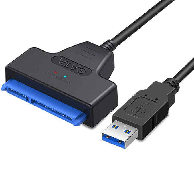 Adapter USB v SATA: levi priključek gre v disk SSD, desni v prenosni računalnik. | Foto: Amazon
