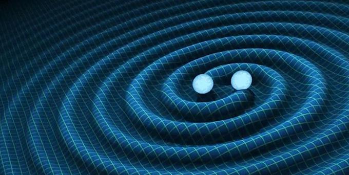 Zelo masivni vesoljski telesi med ustvarjanjem gravitacijskih valov. Kliknite na fotografijo za prikaz animacije! | Foto: 