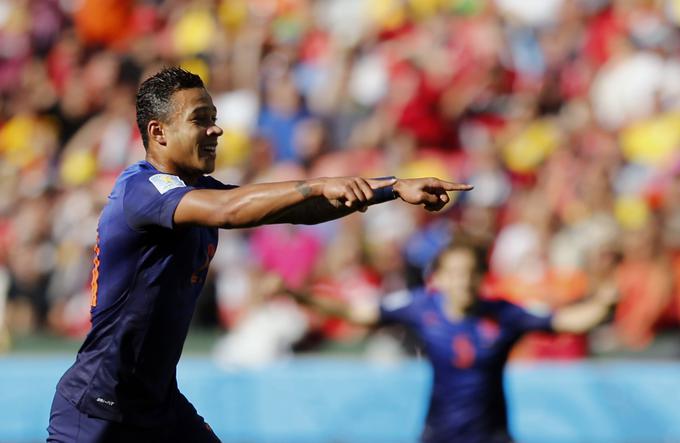 Kot 20-letnik je na svetovnem prvenstvu v Braziliji dosegel dva gola za Nizozemsko. | Foto: Reuters