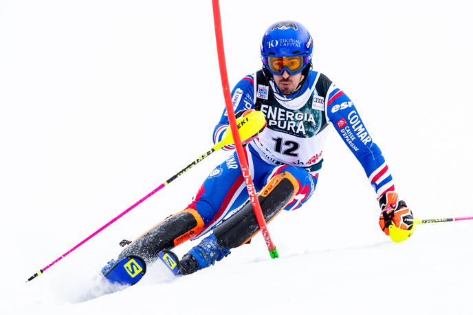 Victor Muffat Jeandet | Victor Muffat-Jeandet si je na četrtkovem slalomu na Sljemenu, ki so ga po 19 nastopih odpovedali, zlomil gleženj in končal sezono. | Foto Guliverimage