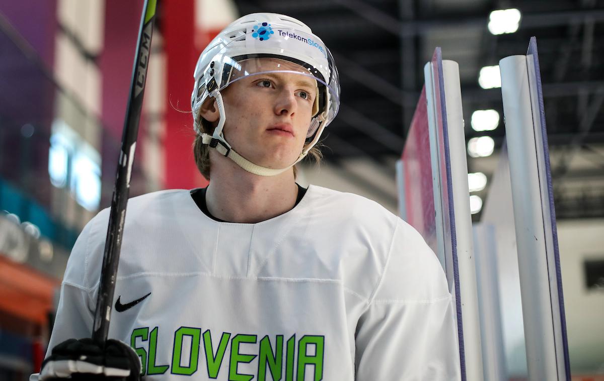 slovenska hokejska reprezentanca SP Kazahstan Jan Drozg | Jan Drozg predstavlja svetlo prihodnost slovenskega hokeja. | Foto Matic Klanšek Velej/Sportida