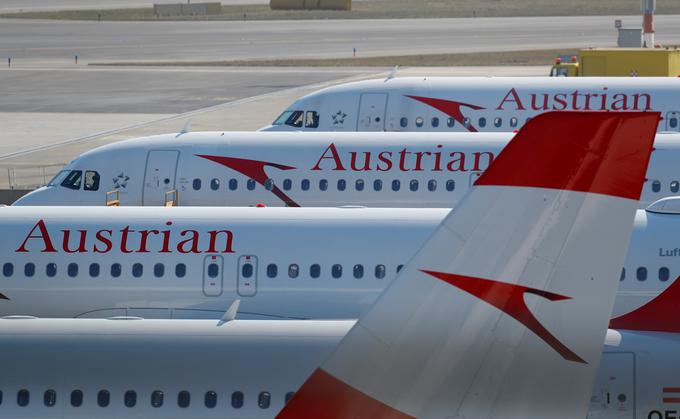 Letalski prevoznik Austrian Airlines je danes na družbenem omrežju Twitter sporočil, da so zaradi težav Adrie Airways morali odpovedati tri polete. | Foto: Reuters