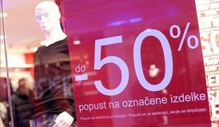 Julija v Sloveniji 1,1-odstotna deflacija
