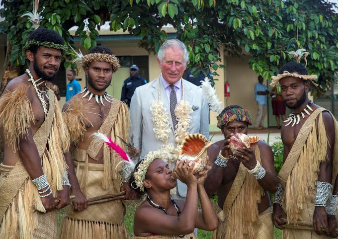 Princ Charles na obisku Republike Vanuatu leta 2018. | Foto: Reuters