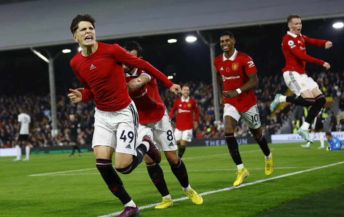 Alejandro Garnacho Manchester United | Alejandro Garnacho je Manchester Unitedu priskrbel vse tri točke. | Foto Reuters