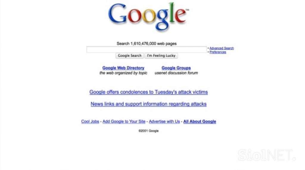Google 2001