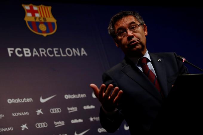 Josep Maria Bartomeu je s položaja predsednika Barcelone odstopil oktobra. | Foto: Reuters