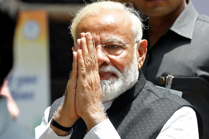 Narendra Modi |  Poznavalci volitve označujejo za referendum o premierju Narendri Modiju (na fotografiji), ki se poteguje za drugi petletni mandat. | Foto Reuters