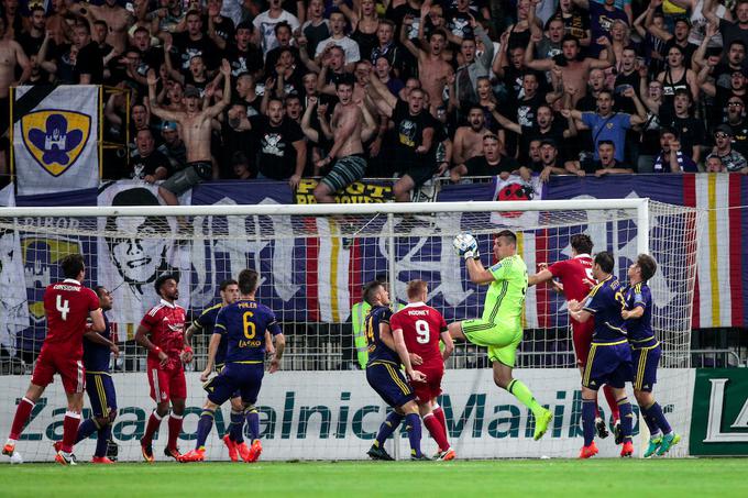 Vijolice so na zadnji domači evropski tekmi srečno z 1:0 premagale Aberdeen. | Foto: Matic Klanšek Velej/Sportida