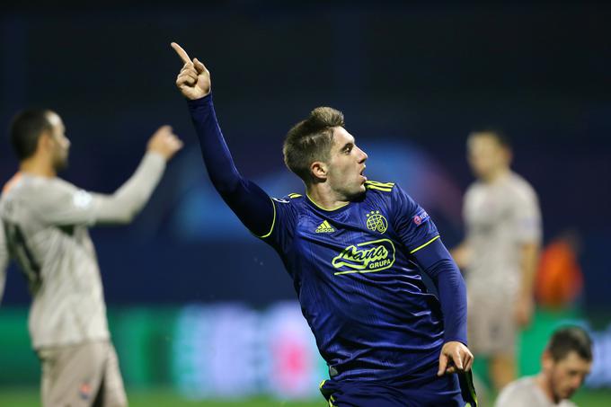 Rezervist Luka Ivanušec je v 82. minuti popeljal Dinamo v vodstvo z 2:1. | Foto: Reuters