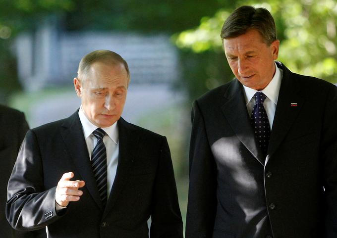 Nekdanji slovenski predsednik Borut Pahor in ruski predsednik Vladimir Putin | Foto: Reuters