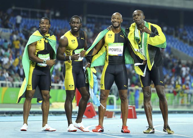 Zlati kvartet: Asafa Powell, Yohan Blake, Nickel Ashmeade in Usain Bolt  | Foto: Reuters