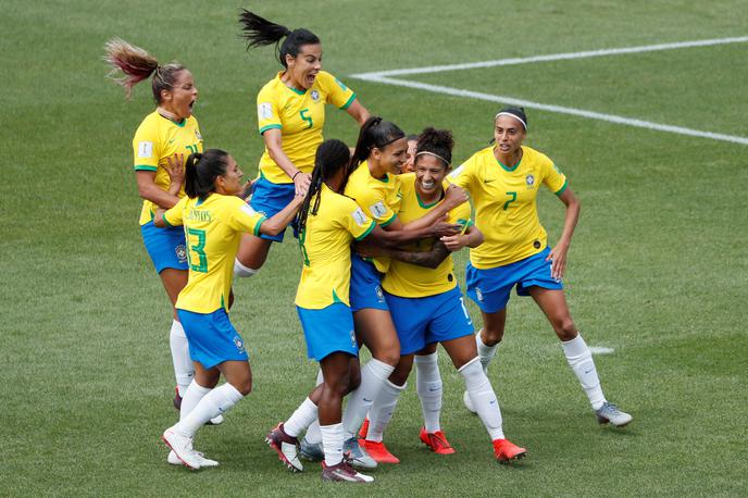 Brazilke SP 2019 | Brazilke so se veselile zmage s 3:0 nad Jamajko. | Foto Reuters