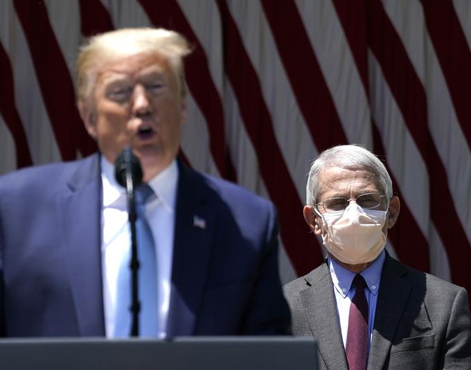 Anthony Fauci je v intervjuju za ameriški medij CBS pretekli konec tedna med drugim dejal, da ni bil prav nič presenečen, ko je izvedel, da je bil z novim koronavirusom okužen tudi predsednik Trump. | Foto: Getty Images