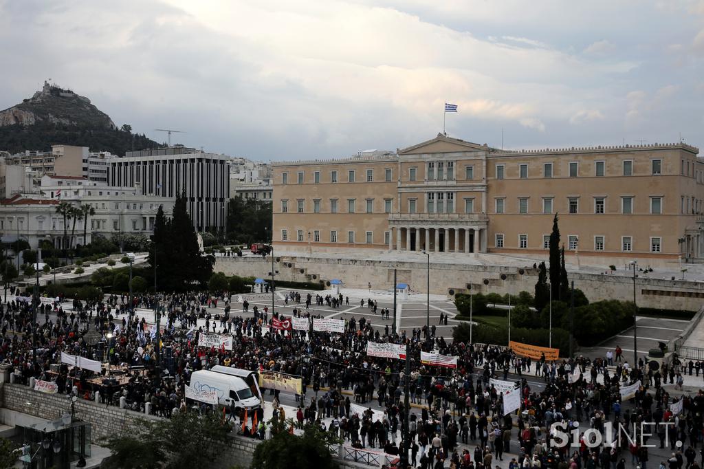 Atene, Grčija, protesti