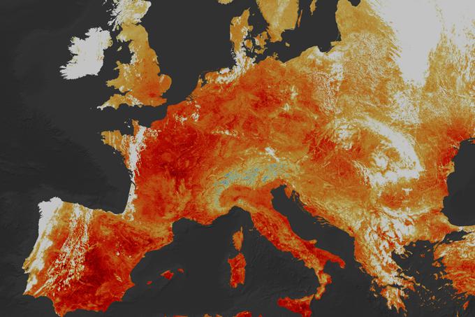 V tridesetih letih se je povprečna temperatura v Evropi dvignila za približno 1,5 stopinje. | Foto: Evropska vesoljska agencija (ESA)