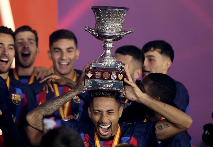 Raphinha je nedavno z Barcelono osvojil španski superpokal. | Foto: Reuters