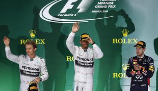 Hamilton zmagovalec okrnjene VN Japonske, Bianchi huje poškodovan