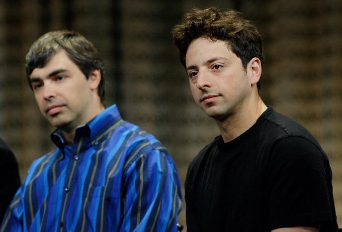 Larry Page in Sergey Brin danes spadata med najbogatejše ljudi na svetu. Na Forbesovi lestvici svetovnih milijarderjev je Page na 9. mestu s premoženjem v vrednosti 46,5 milijarde evrov, Brin pa na 12. mestu s 45,3 milijarde evrov.  | Foto: Reuters