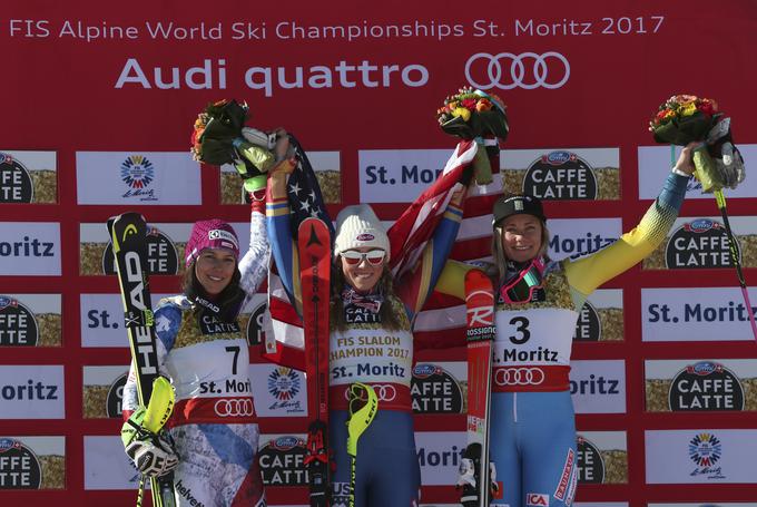 Najboljše tri s tokratnega slaloma. | Foto: Reuters