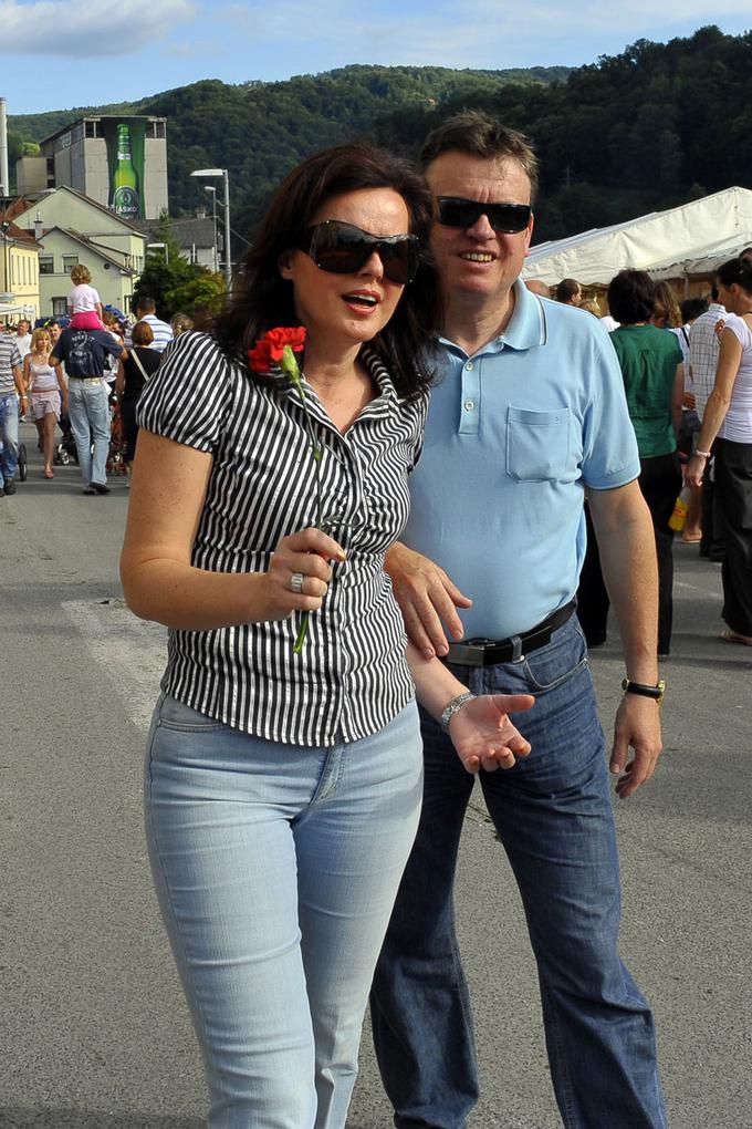 Zakonca Šrot leta 2009, ko je bil Boško Šrot še predsednik uprave Pivovarne Laško. | Foto: Mediaspeed