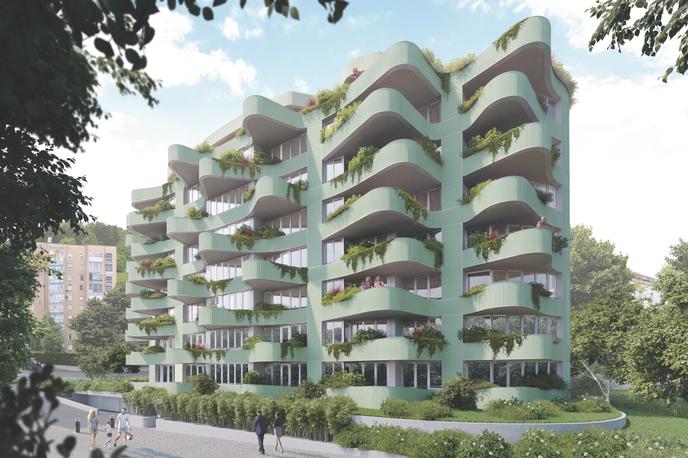 RB Elipse | V sedmih nadstropjih Elipse bo na voljo 64 modernih stanovanj, velikosti od 43 do 153 kvadratnih metrov. | Foto Podjetje Čelebić