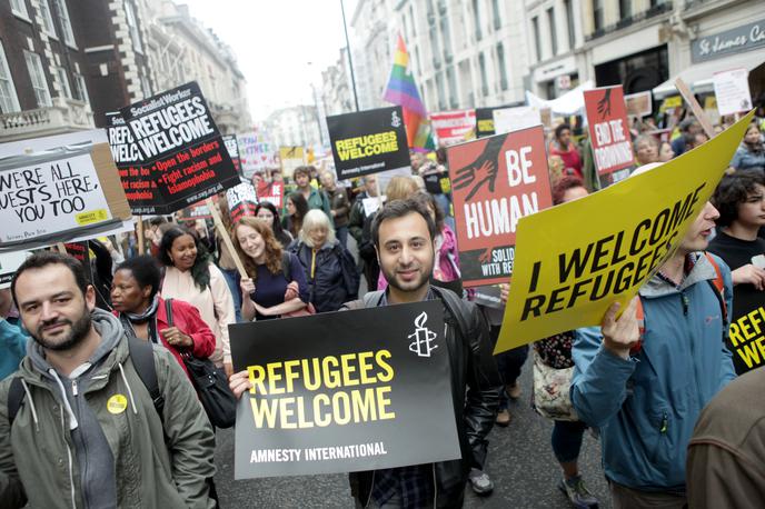 Migranti, protest, Amnesty International | Foto Kirsten Van Balen