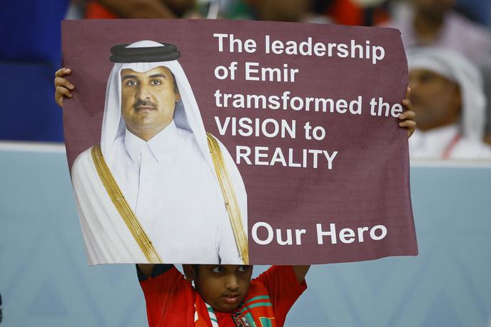 Katarski emir Tamim bin Hamad Al Tani | Katarski emir Tamim bin Hamad al Tani, ki je absolutni vladar zalivske državice, je najbolj zaslužen za to, da je letos svetovno nogometno prvenstvo v Katarju. Z nogometom želi emir širiti svoj vpliv po svetu in krepiti priljubljenost med Katarci. | Foto Guliverimage