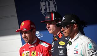 Verstappen do najboljšega štartnega položaja, Vettel pred Hamiltonom