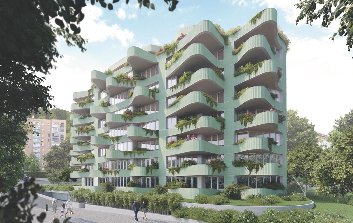 RB Elipse | V sedmih nadstropjih Elipse bo na voljo 64 modernih stanovanj, velikosti od 43 do 153 kvadratnih metrov. | Foto Podjetje Čelebić