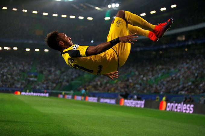 Gabonec je na 13 tekmah v tej sezoni zabil deset golov. Zadel je tudi v Lizboni. | Foto: Reuters