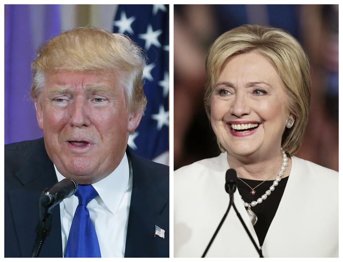 Trump in Clintonova sta pri velikem delu volivcev precej nepriljubljena.
 | Foto: Reuters