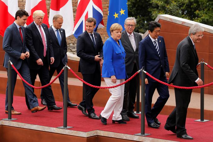 Nevladne organizacije za zaostritev stališča skupine G7 na področju migracij krivijo ameriškega predsednika Trumpa. | Foto: Reuters